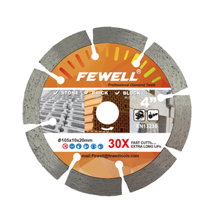 Genel amaçlı, taş, tuğla ve beton kesmek için yüksek kaliteli 105*1.8/1.2*10*8*20mm 4 inç sıcak pres daire testere bıçağı