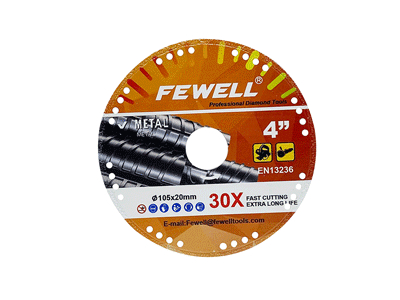 Vakum lehimli Sürekli RIM 4 inç 105 * 1.4 * 20mm Elmas Bıçak Kesme Granit Mermer Tuğla Metal Paslanmaz Çelik