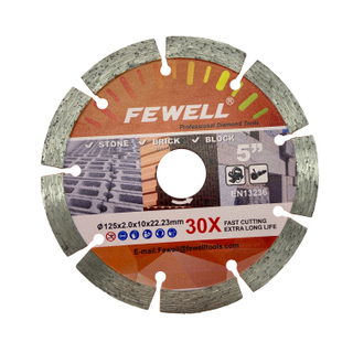 Sıcak pres 5 inç 125*10*22.23mm kesimli elmas testere bıçağı beton, granit, genel amaçlı kesmek için
