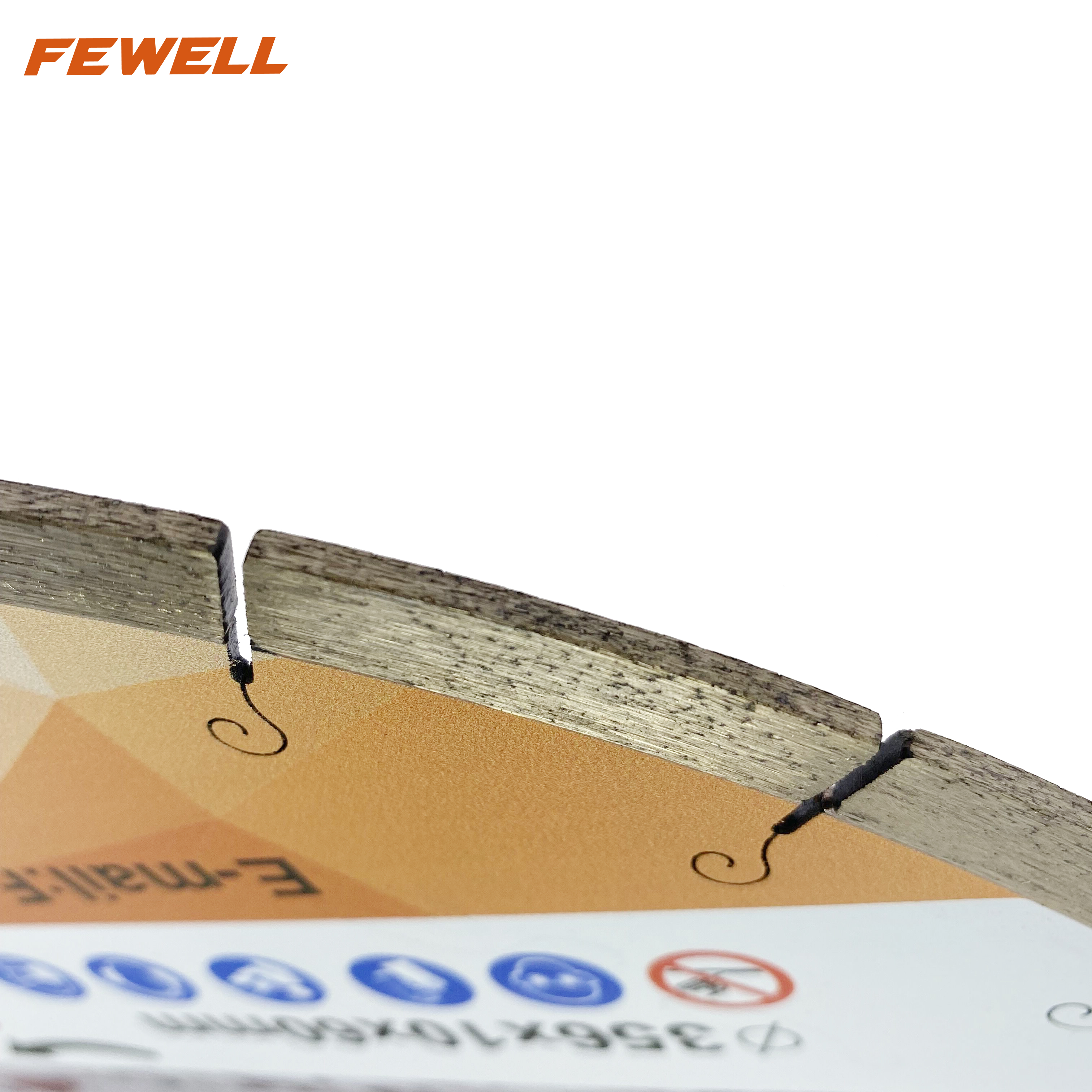 Gümüş Lehimli Sessiz hat 14 inç 350*10*60mm elmas ıslak kesim kuvars için testere bıçağı diski
