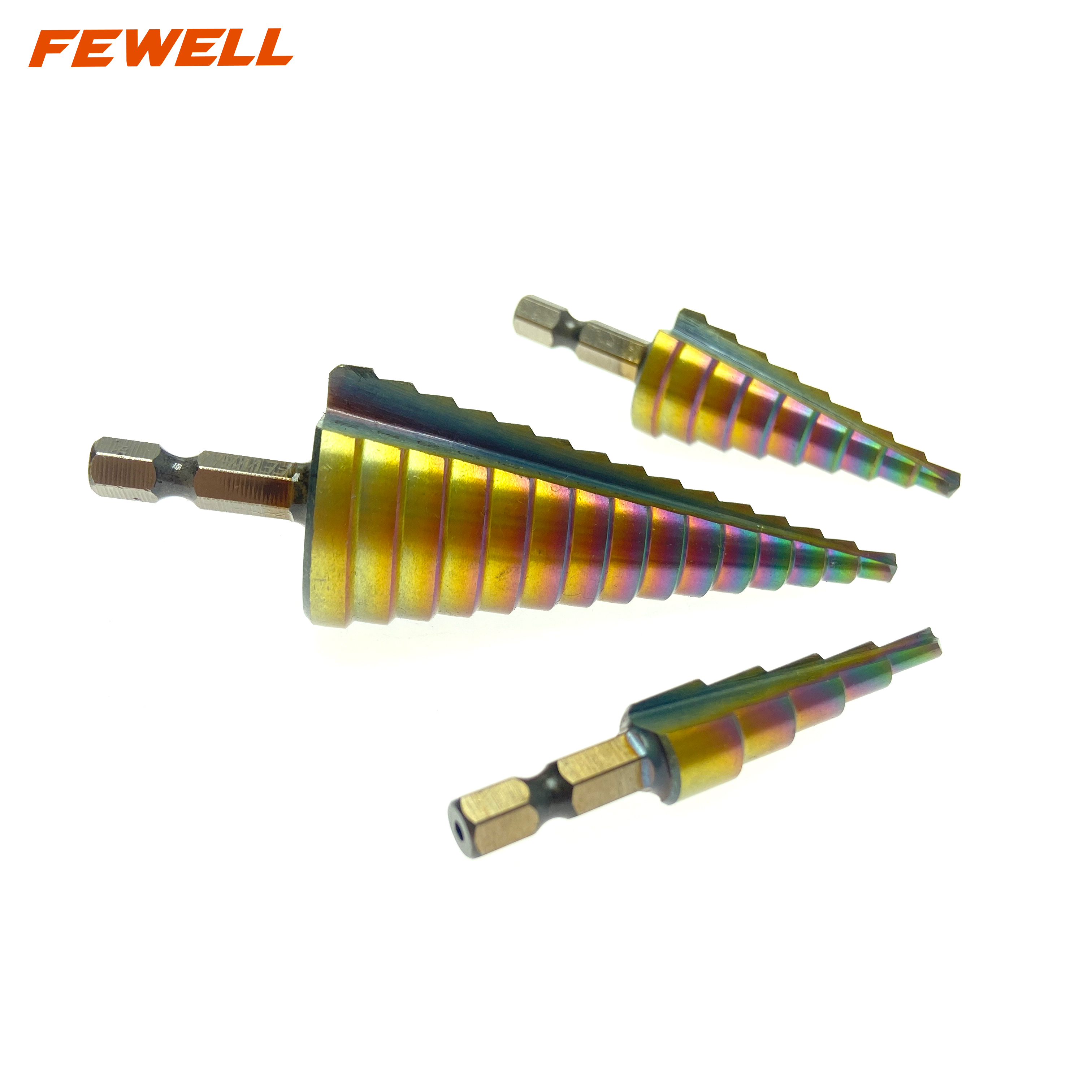 3 ADET 4-12mm 4-20mm 4-32mm HSS 6542 Altıgen Şaft Elektrikli El Aletleri spiral flüt Titanyum Adım Matkap Uçları Metal Sondaj için