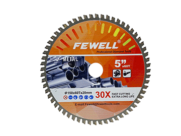 6 inç 150 * 1.9 * 60t * 20mm Metal kesme için TCT dairesel testere bıçağı ihracat