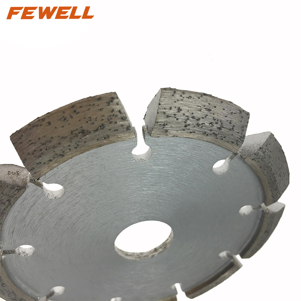 Gümüş Lehimli 4.5 inç 115*9.5*12*22.23mm çatı tipi segment yolu elmas testere bıçağı 9.5mm kalınlıkta yarık beton beton kesmek için