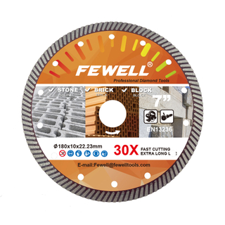 180*2.5*10*22.23mm Sıcak Pres 7 inç CN tedarikçisi turbo elmas dairesel disk testere bıçağı beton granit tuğla taş kesmek için