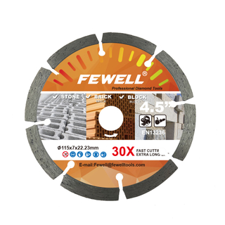 115 * 7 * 22.23mm Genel amaçlı, taş, tuğla ve beton için Sıcak Pres 4.5 inç elmas testere bıçağı